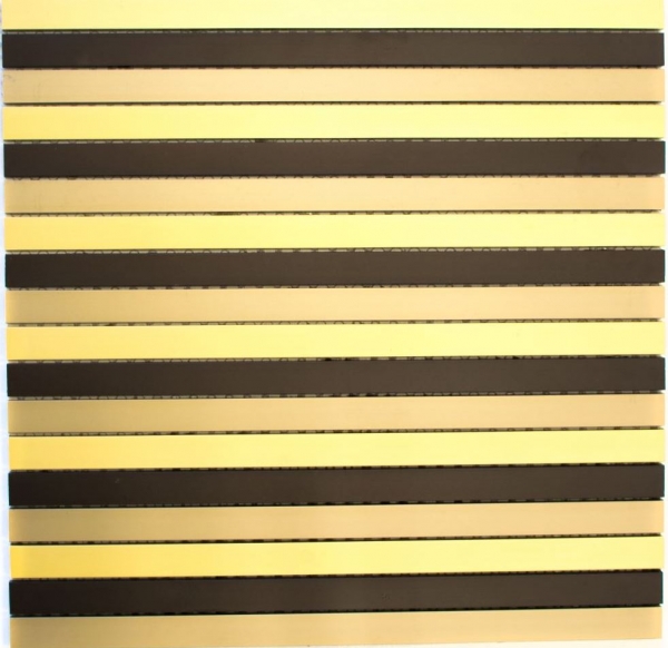 Piastrella a mosaico Aste in alluminio nero bronzo oro Piastrella backsplash parete cucina MOS49-B301