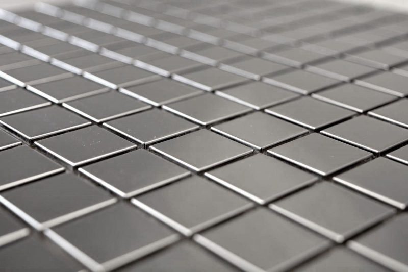 Piastrella a mosaico decorata a mano in acciaio inox argento acciaio spazzolato backsplash cucina MOS129-CE15D_m