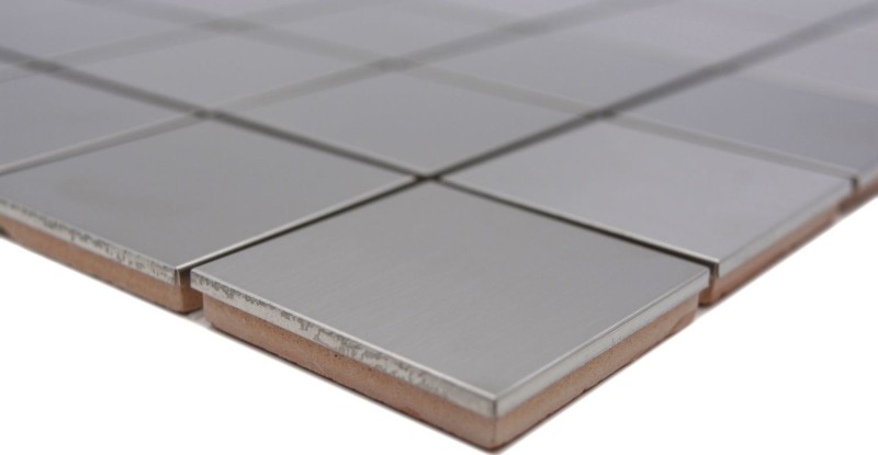 Piastrella di mosaico in acciaio inox argento spazzolato opaco Rivestimento della cucina MOS129-48D