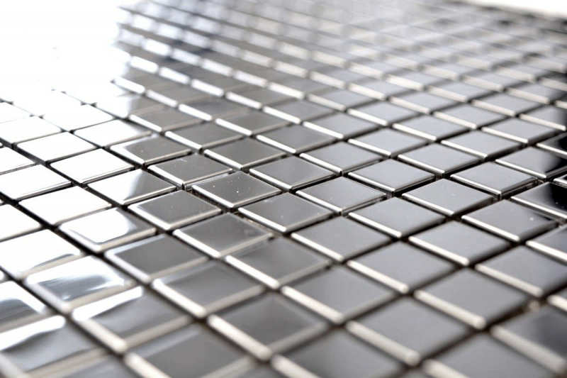 Mano modello mosaico piastrelle in acciaio inox argento argento acciaio lucido piastrelle backsplash cucina MOS129-15G_m