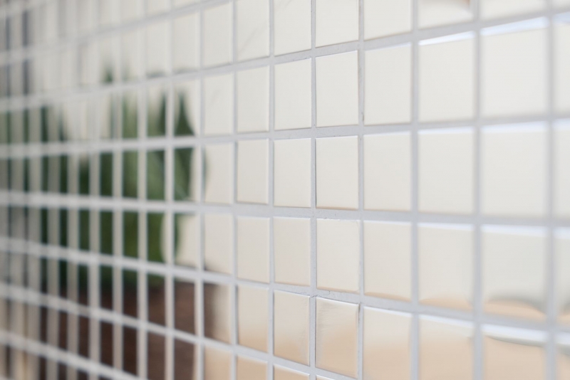 Piastrella di mosaico in acciaio inox argento lucido backsplash parete della cucina MOS129-23G