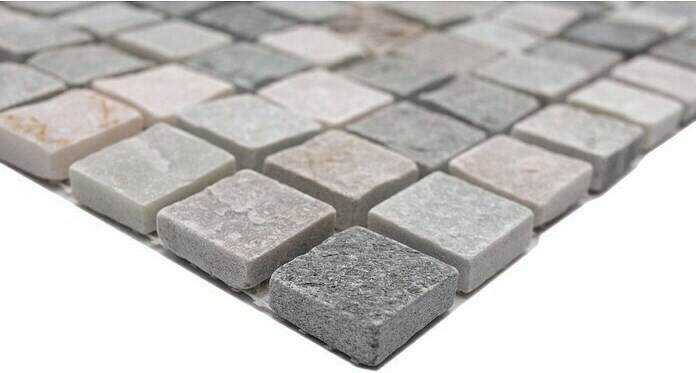 Mosaico in pietra naturale quarzite beige grigio pavimento doccia cucina alzatina doccia - MOS36-0206