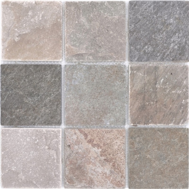 Quarzite pietra naturale mosaico piastrelle beige grigio parete pavimento doccia cucina splashback piastrelle backsplash bagno - MOS36-0210