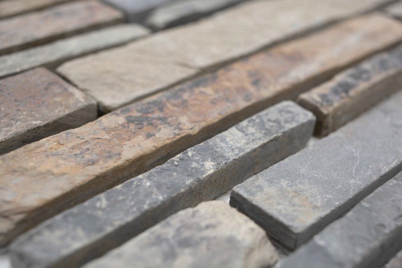 Piastrella di ardesia a mosaico pietra naturale mattone ruggine rustico rivestimento della cucina piastrella mosaico mat - MOS34-2525