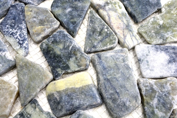 Piastrella di mosaico dipinta a mano marmo pietra naturale cava Ciot grigio-verde MOS44-0208_m