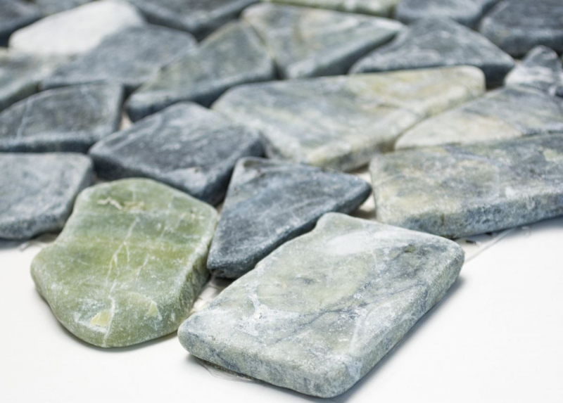 Piastrella di mosaico dipinta a mano marmo pietra naturale cava Ciot grigio-verde MOS44-0208_m