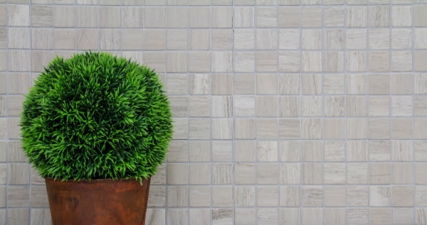 Piastrella di mosaico dipinta a mano marmo pietra naturale grigio strisce grigio MOS42-0204_m