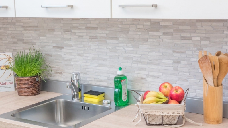 Mosaico di marmo pietra naturale mattone composito aste grigio chiaro strisce rivestimento parete splashback - MOS40-MOSBrick2012