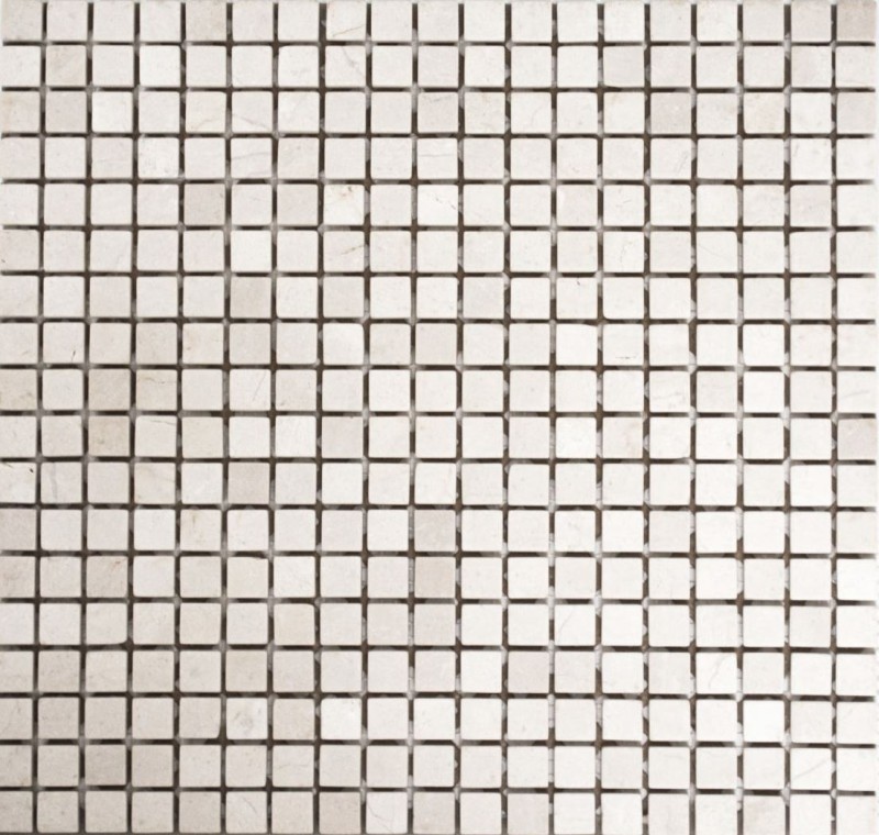 Mosaico in marmo pietra naturale crema beige chiaro mini quadrato - MOS38-0104