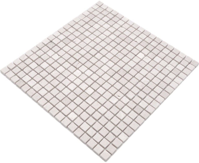 Mosaico in marmo pietra naturale crema beige chiaro mini quadrato - MOS38-0104