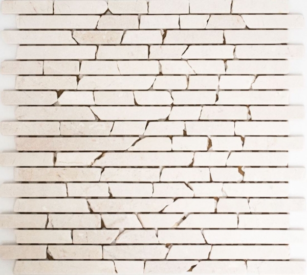 Piastrella di mosaico dipinta a mano marmo pietra naturale bianco Brick Botticino Anticato MOS40-0102_m
