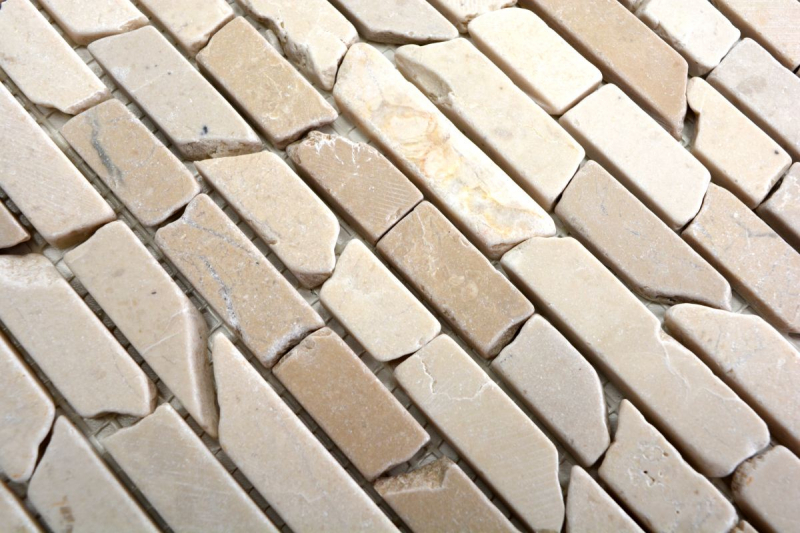 Piastrella a mosaico Marmo Pietra naturale bianco Brick Botticino Anticato Alzatina per cucina MOS40-0102_f
