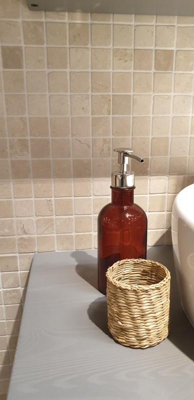 Piastrella di marmo a mosaico in pietra naturale crema beige chiaro avorio backsplash cucina bagno WC - MOS42-0104