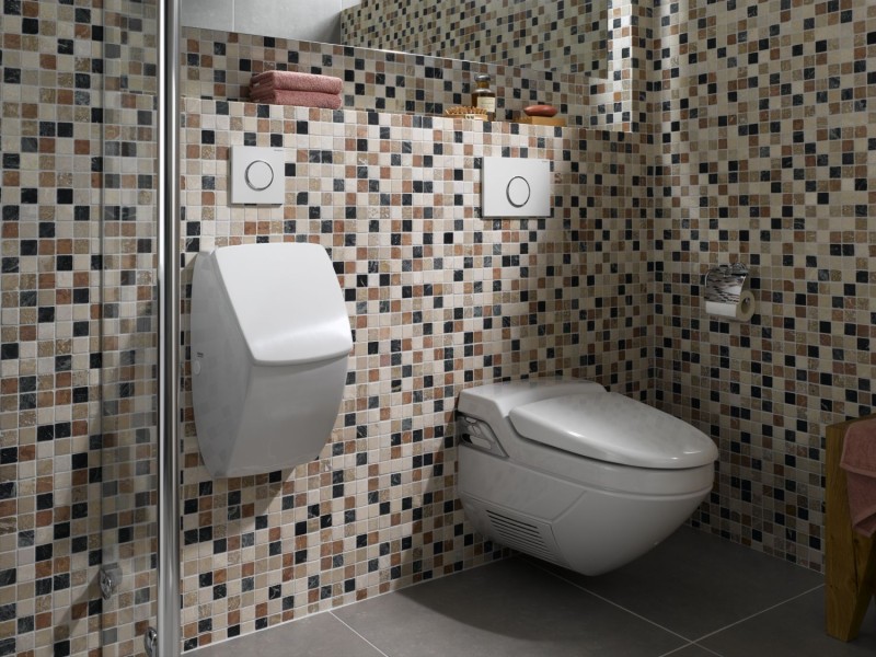 Piastrella di marmo a mosaico in pietra naturale crema beige rosso verde casuale schermo doccia - MOS42-1204