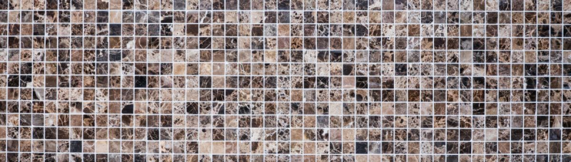Piastrella di mosaico dipinta a mano Marmo pietra naturale Impala marrone lucido MOS42-1306_m