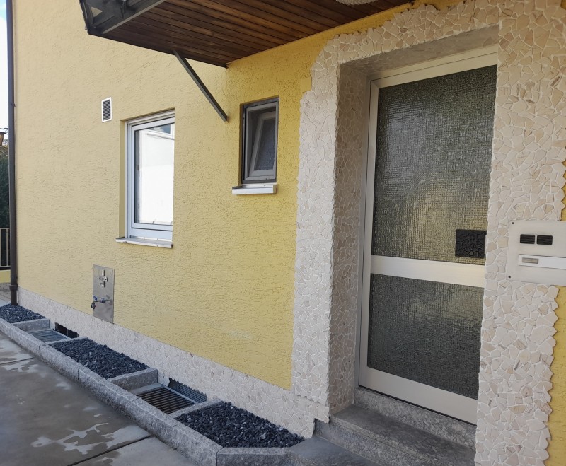 Mosaico di cava in pietra naturale poligonale dorato crema lucido struttura piastrelle backsplash rivestimento - MOS44-30-2807