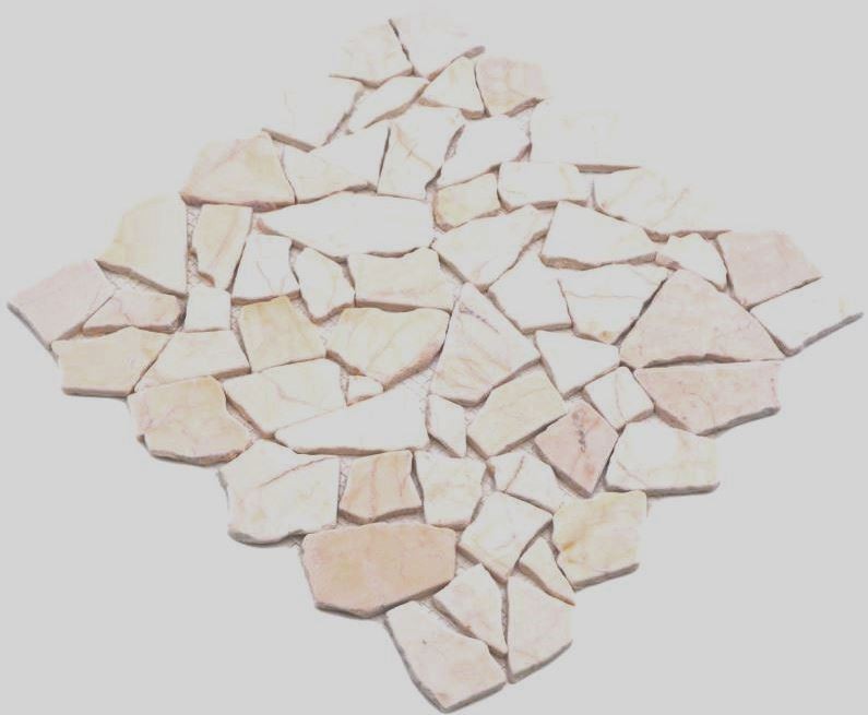 Mosaico di cava in pietra naturale poligonale dorato crema lucido struttura piastrelle backsplash rivestimento - MOS44-30-2807