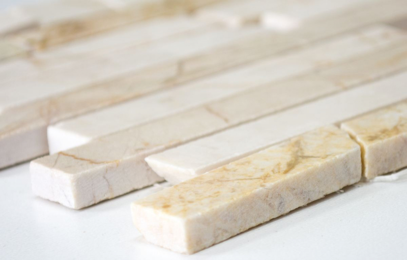 Piastrella di mosaico Marmo pietra naturale Mattone dorato crema struttura lucida MOS40B-2807_f
