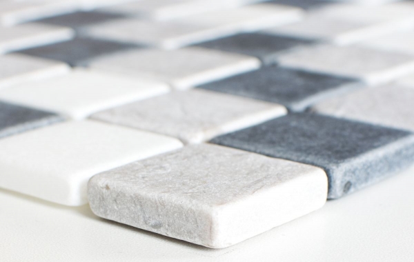Piastrella di mosaico marmo pietra naturale beige grigio nero marmo Botticino Nero MOS40-MOS32/1125_f