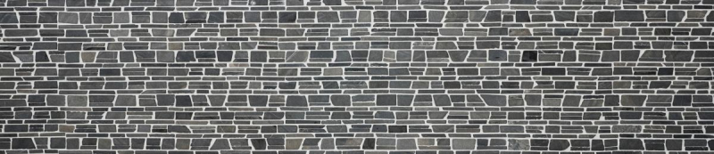 Piastrella di mosaico in marmo pietra naturale grigio antracite mosaico di mattoni Neromarquina MOS40-0210_f