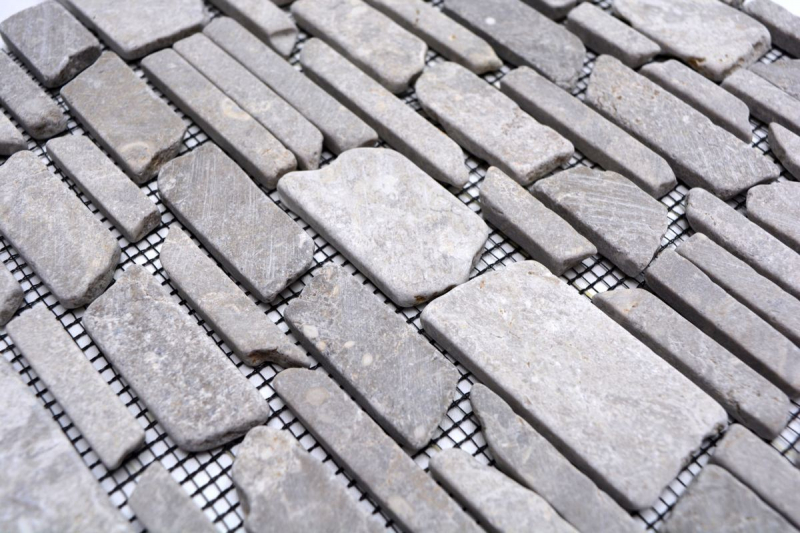 Piastrella di mosaico campione a mano marmo pietra naturale grigio mattone mosaico MOS40-0230_m