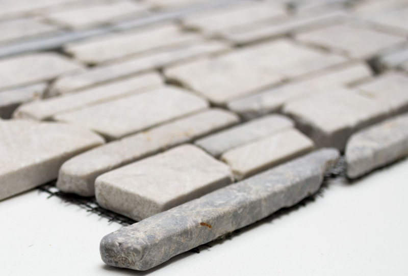 Piastrella di mosaico campione a mano marmo pietra naturale grigio mattone mosaico MOS40-0230_m