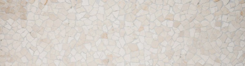 Mosaico di marmo di cava pietra naturale beige chiaro avorio piastrelle poligonali rivestimento parete - MOS44-30-100