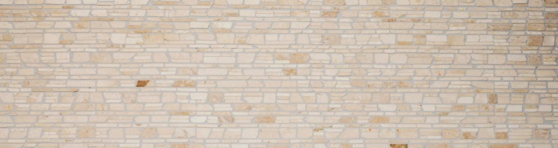 Piastrella di mosaico campione a mano marmo pietra naturale beige chiaro mattone mosaico Biancone MOS40-0200_m