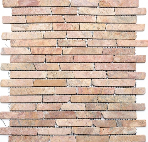 Piastrella di mosaico dipinta a mano Marmo pietra naturale rosso Mattone Rossoverona MOS40-0145_m