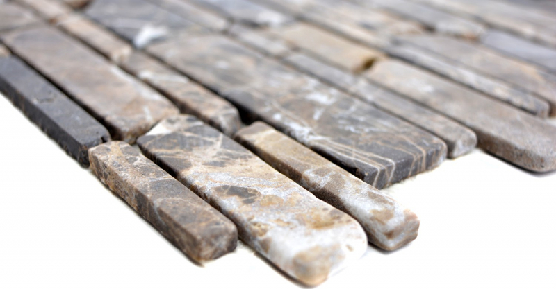 Piastrella di mosaico marmo pietra naturale beige mattone mosaico Castanao MOS40-13-285_f