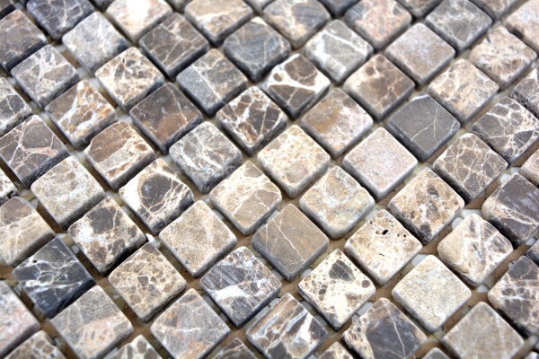 Piastrella di mosaico dipinta a mano marmo pietra naturale beige Castanao MOS38-1313_m