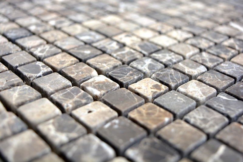 Piastrella di mosaico dipinta a mano marmo pietra naturale beige Castanao MOS38-1313_m