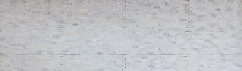 Piastrella di marmo a mosaico Pietra naturale Mattone Parete bond bianco 3D look Piastrella di parete WC - MOS40-3D11