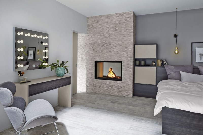 Muro di marmo a mosaico in pietra naturale mattone grigio chiaro a strisce piastrelle backsplash muro - MOS40-3D20