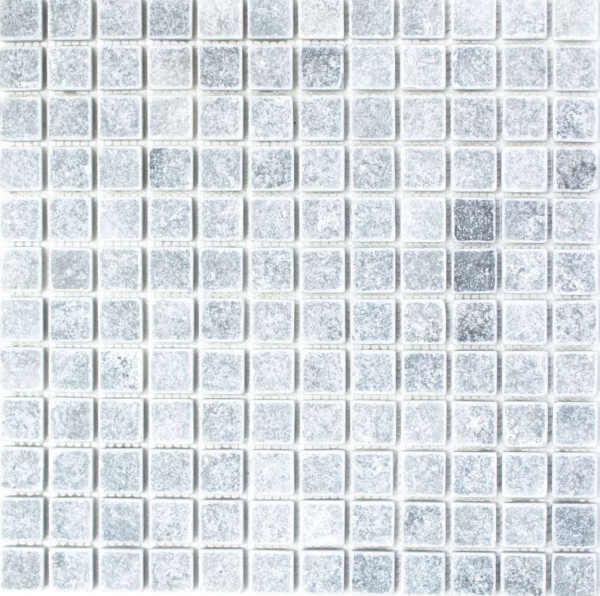 Piastrella di mosaico dipinta a mano marmo pietra naturale grigio chiaro Bardiglio Marmo Antico MOS40-40023_m