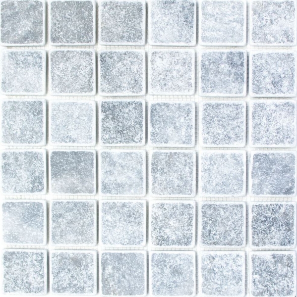 Piastrella di mosaico dipinta a mano marmo pietra naturale grigio chiaro Bardiglio Marmo Antico MOS40-40048_m