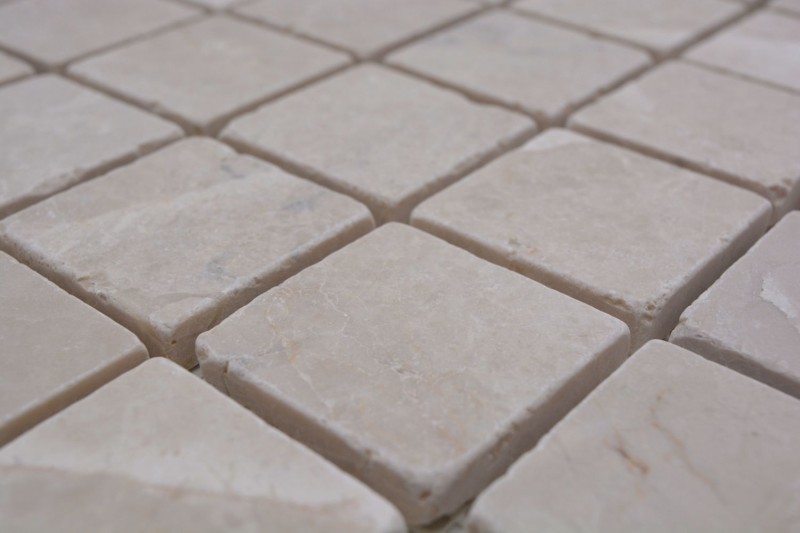 Piastrella di marmo a mosaico pietra naturale avorio crema chiaro beige piastrelle backsplash muro piastrelle cucina bagno - MOS36-0106