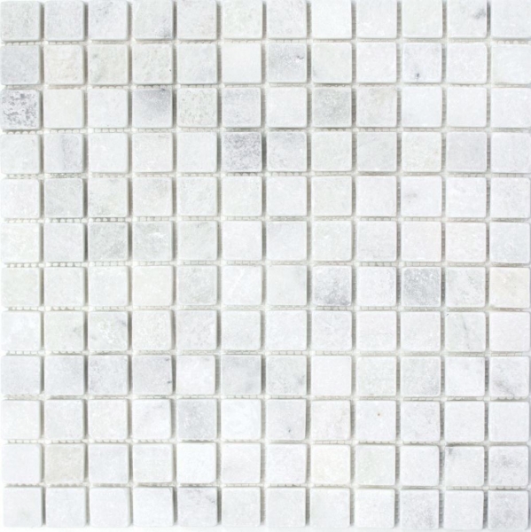 Piastrella di mosaico dipinta a mano in marmo pietra naturale bianco Ibiza Antique Marble MOS40-42023_m