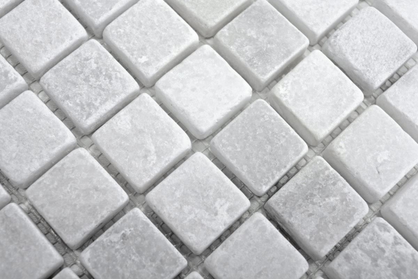 Piastrella di mosaico dipinta a mano in marmo pietra naturale bianco Ibiza Antique Marble MOS40-42023_m