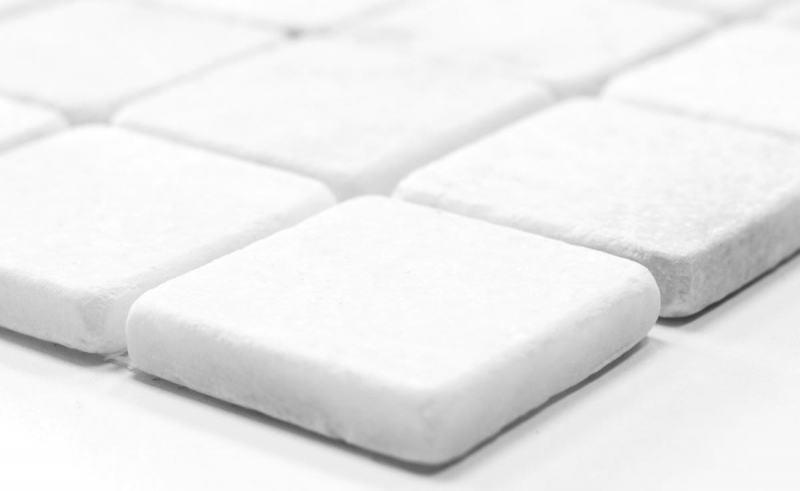Piastrella di mosaico dipinta a mano in marmo pietra naturale bianco Ibiza Antique Marble MOS40-42048_m