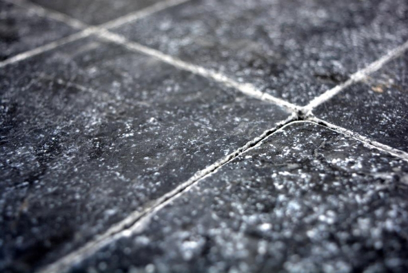 Piastrella marmo pietra naturale nero nero antracite grigio scuro pietra naturale piastrella aspetto antico pavimento piastrella parete cucina - MOSF-45-46093