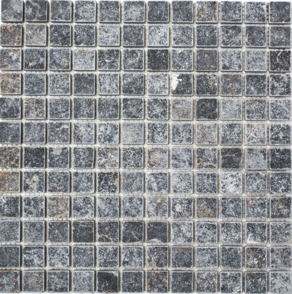 Piastrella di mosaico dipinta a mano in marmo pietra naturale nero Nero Antique Marble MOS36-0306-A_m