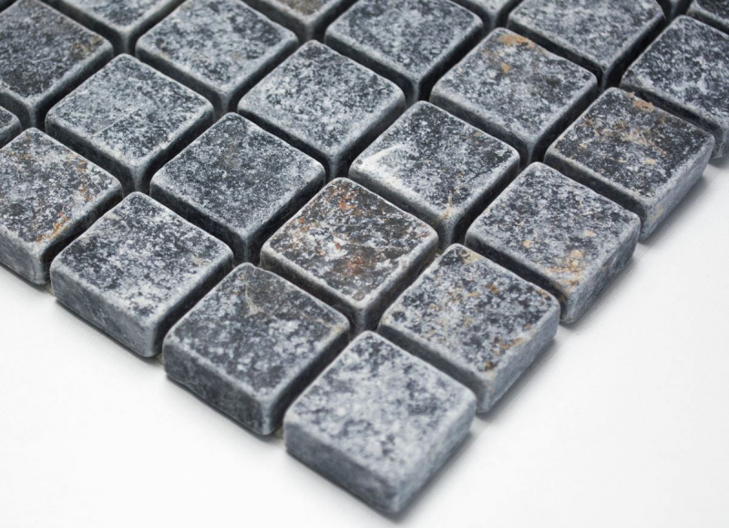 Piastrella di mosaico dipinta a mano in marmo pietra naturale nero Nero Antique Marble MOS36-0306-A_m