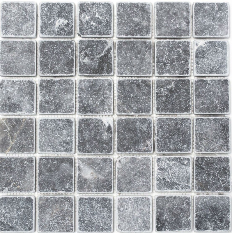 Piastrella di mosaico dipinta a mano marmo pietra naturale nero Nero Antique Marble MOS36-0404_m