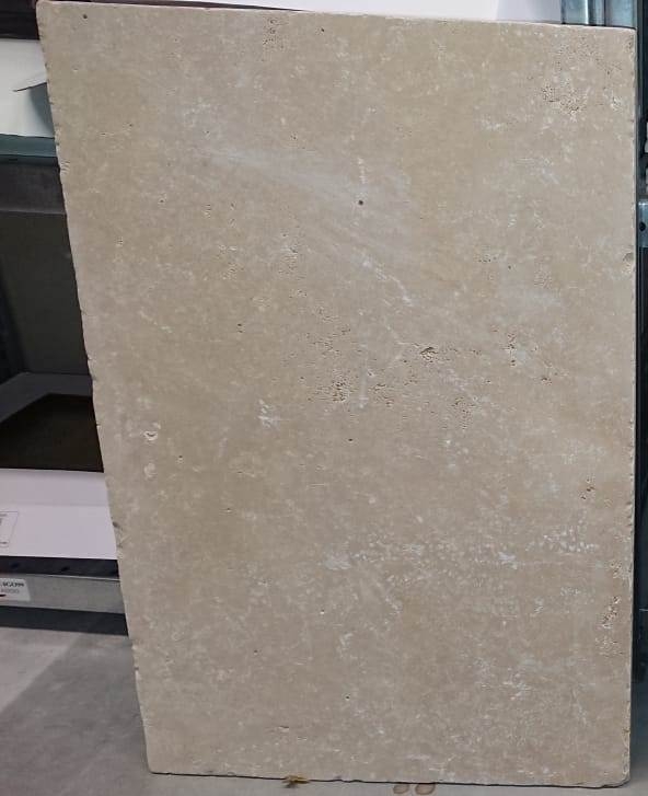 Piastrella Travertino pietra naturale Chiaro beige marrone pietra naturale piastrella aspetto antico pavimento piastrella parete piastrella cucina piastrella bagno - MOSF-45-46061