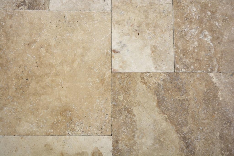Piastrella Travertino pietra naturale Chiaro beige crema piastrella in pietra naturale Roman bond piastrella da parete effetto antico piastrella da bagno - MOSF-45-46000
