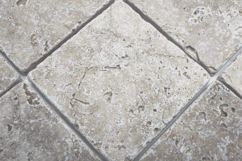 Piastrella Travertino pietra naturale Chiaro beige crema pietra naturale piastrella aspetto antico piatto doccia doccia parete cucina piastrella - MOSF-45-46079