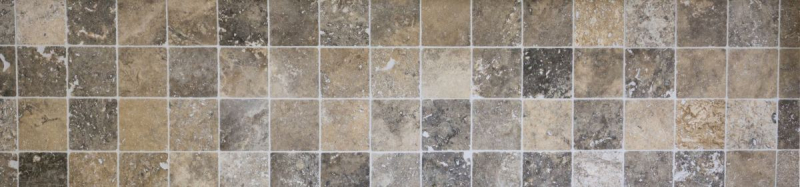 Piastrella Travertino pietra naturale Argento argento bianco grigio chiaro piastrella pietra naturale argento aspetto antico piatto doccia piastrella parete cucina - MOSF-45-47010
