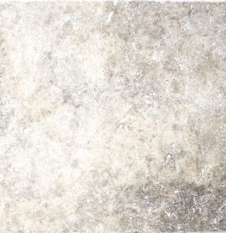 Piastrella Travertino pietra naturale Argento argento bianco grigio chiaro pietra naturale piastrella argento aspetto antico pavimento piastrella muro cucina - MOSF-45-47030