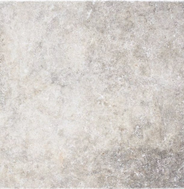 Piastrella Travertino pietra naturale Argento argento bianco grigio chiaro pietra naturale piastrella argento aspetto antico pavimento piastrella muro cucina - MOSF-45-47030